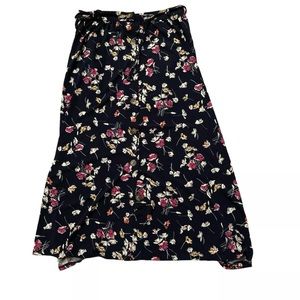 Terra & Sky Women’s Plus Size Button Front Maxi Skirt Size 1X(16W-18W)